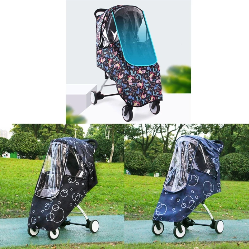 Infants Cartoon Weathershield Popular for Swivel Wheel Stroller Universal Size Baby Rain Cover Wind Breathable Shields best baby stroller accessories	