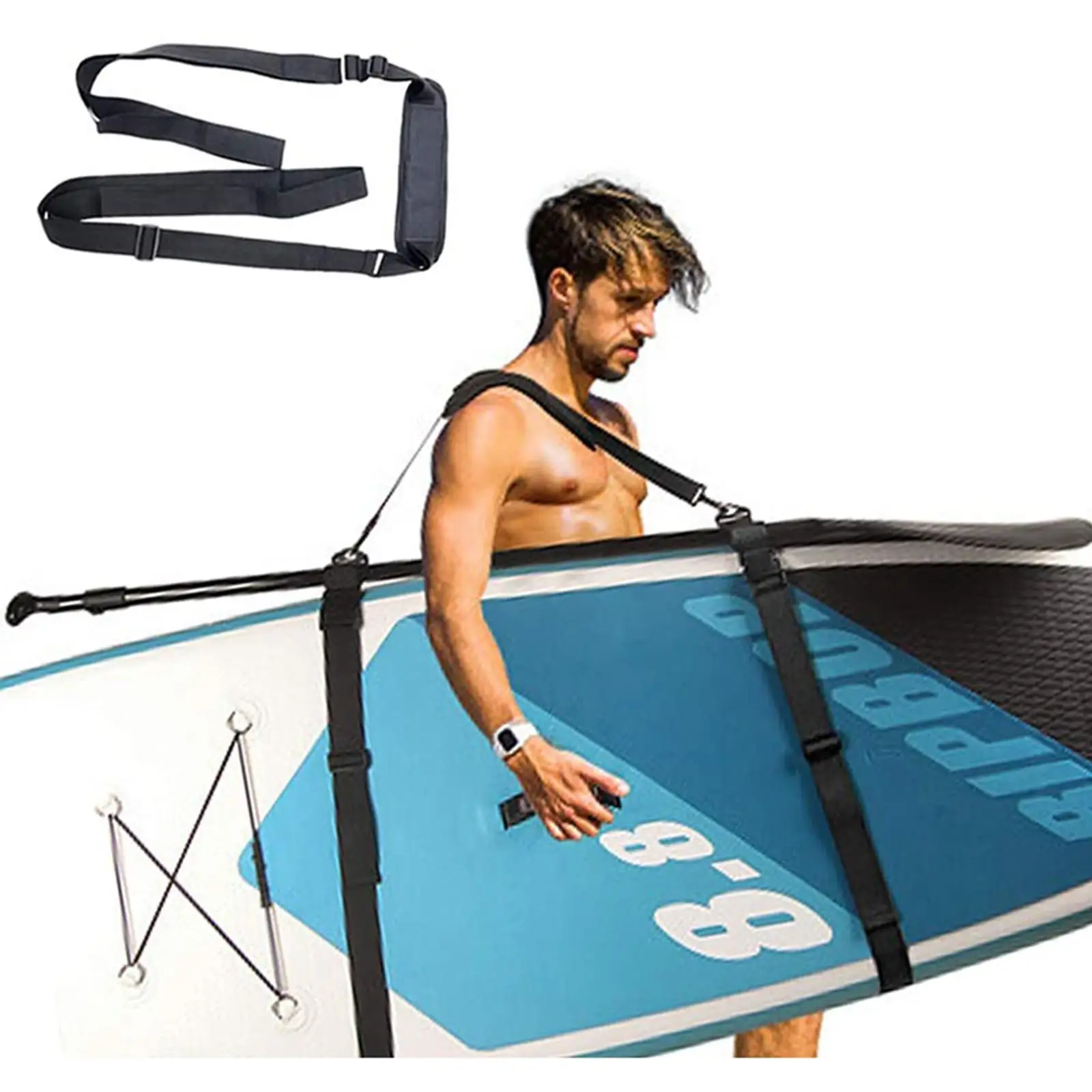 Universal Surfboard Carry Straps Shoulder Strap Durable Paddleboard Comfort Adjustable for Tourism Beach Kayak Fishing Women