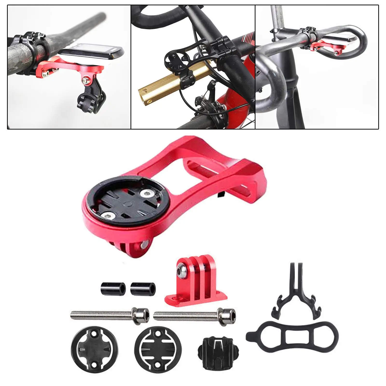 Bike Computer Mount Cycling Road Bike Light Clip Action Camera Bracket Extension Bicycle Handlebar Extended Combo Mount