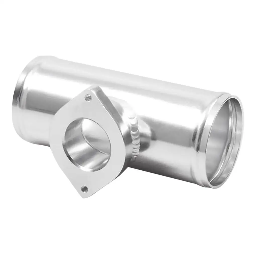 Car Turbo Blow Off Valve Rs S Type Flange Aluminum Adapter Pipe 2.5`` Silver