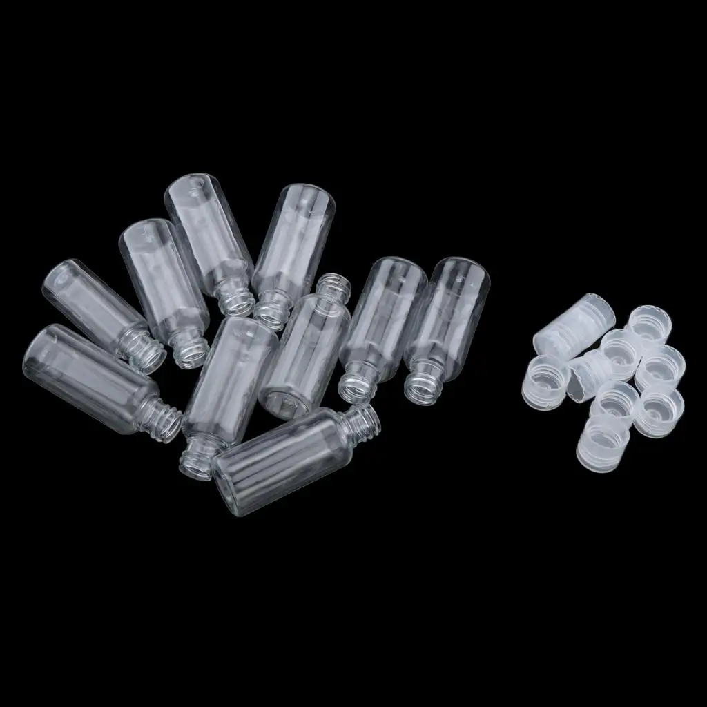10pcs Empty Cosmetic Container Plastic Liquid Bottle Vial for Travel 30/50ml