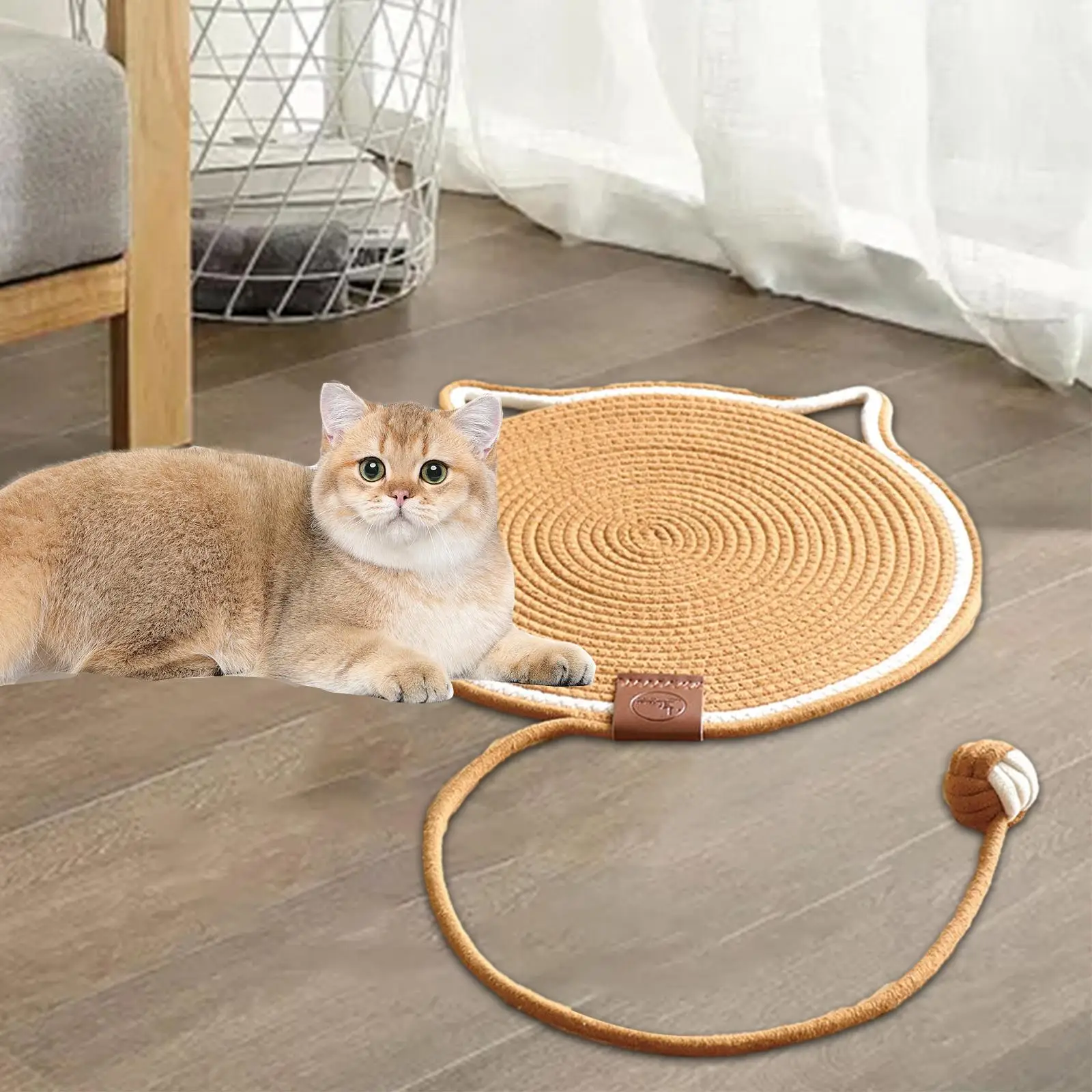 Cat Scratch Mat Sleeping Bed Kitten Scratching Board Cat Scratching Pad Horizontal for Bed Floor Carpet Rug Pet Supplies 