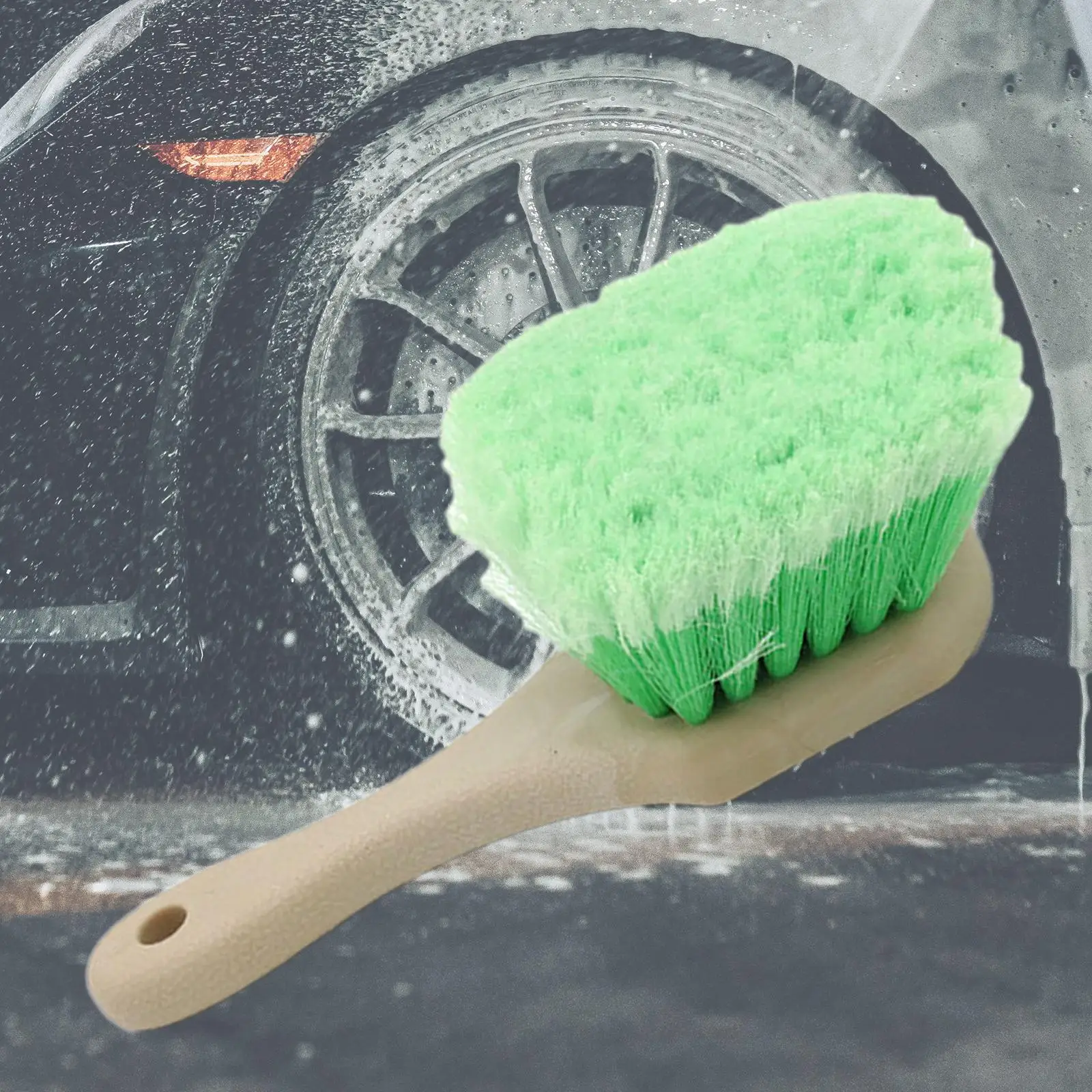 Car Wash Brush Soft Wheel Brush Rim Cleaning Tool Car Wash Detail Brush for Truck SUV Exterior Surface Car Detailing