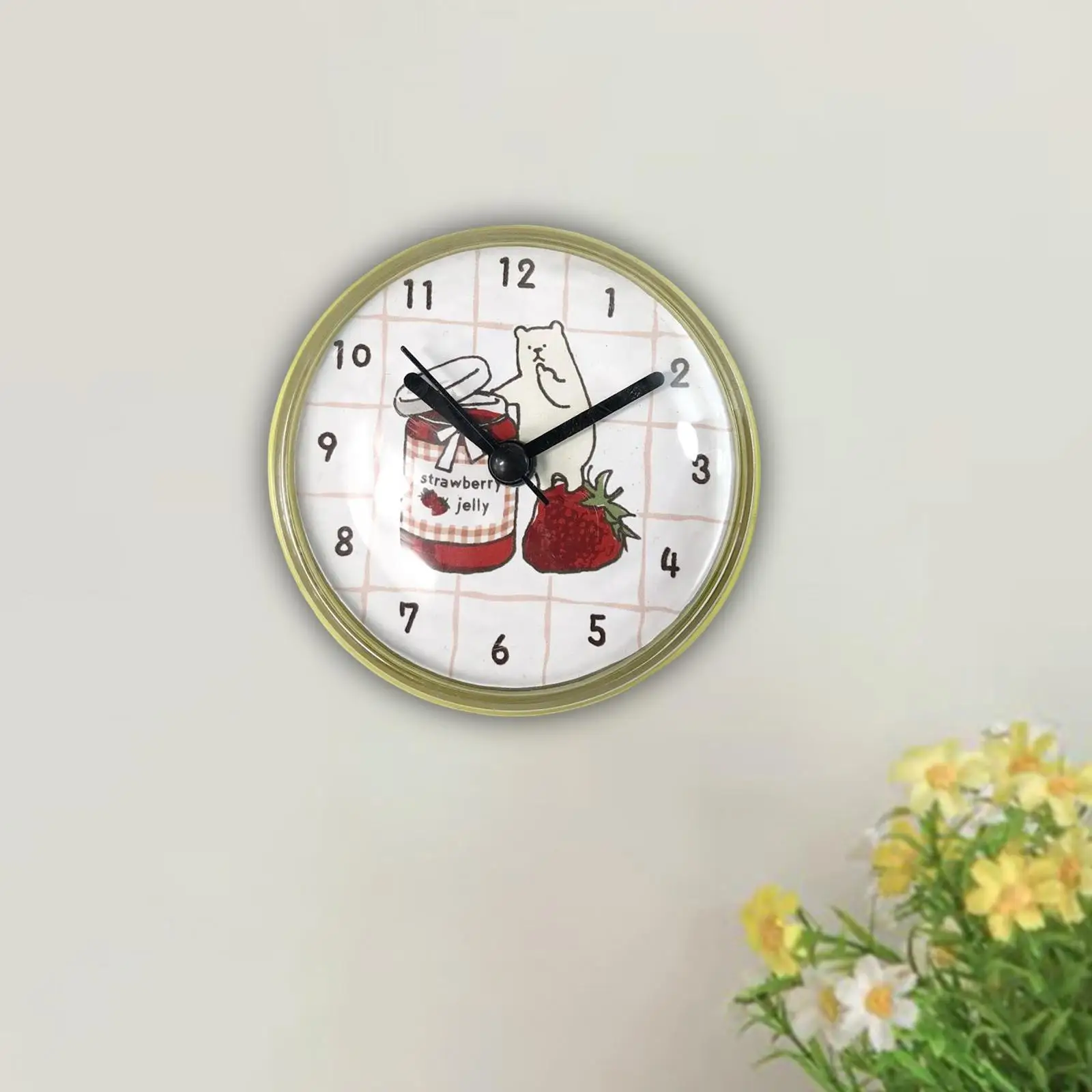 7cm Kitchen Toilet Small Table Clock,Mini Wall Clock for Shower