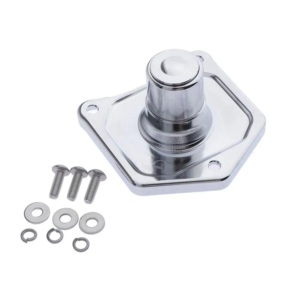 CHROME STARTER SOLENOID PUSH BUTTON END COVER for BIG TWIN 1991 & LATER