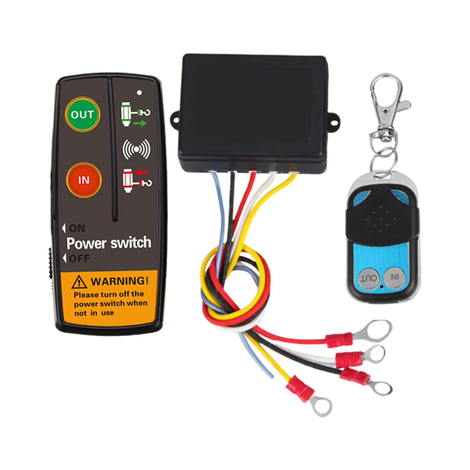 Wireless Winch Remote Control Kit 12V 24V Heavy Duty Easily Install Replaces Accessories for Trailer Truck SUV Vehicle UTV