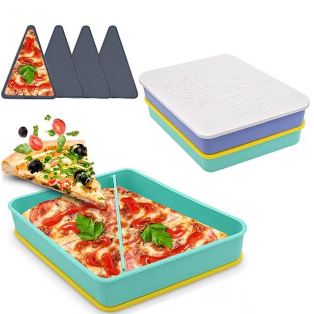 Buy Wholesale China New Triangle Shape Pizza Box Collapsible Foldable  Container Durable Silicone Holder Portable Pizza Storage Box & Triangle  Shape Pizza Box at USD 1.49