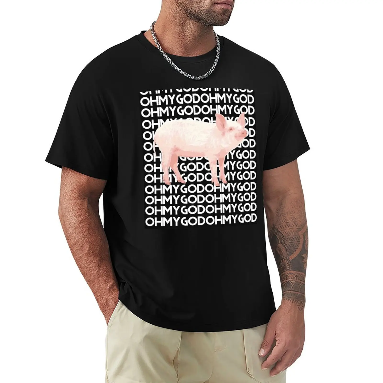 Футболка Шейн Доусон свинка О мой Бог футболка оверсайз s забавная футболка  свиная футболка графическая футболка черные футболки для мужчин | AliExpress