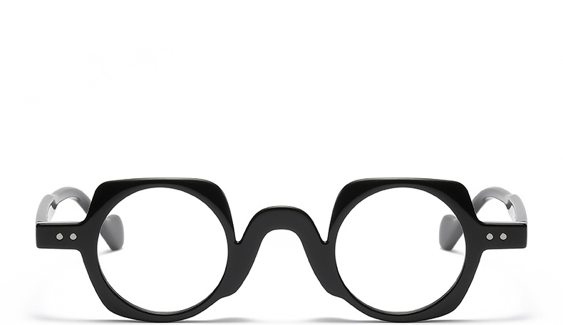 JNPCXI New Arrival Retro Round Punk Glasses for Men Clear Lens Fashion Glasses Frame Women Vintage Hexagon Decoration Male