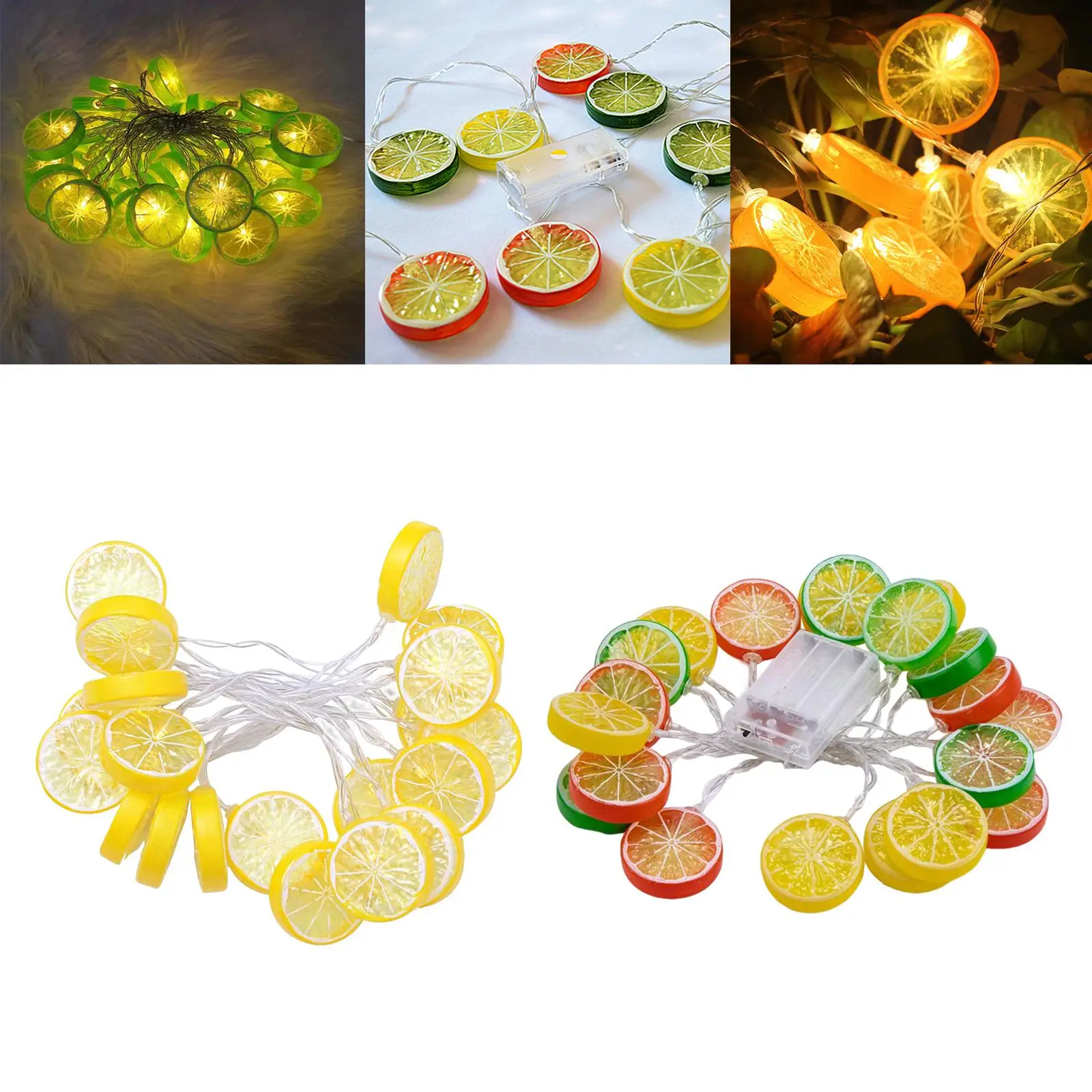 6M LED Lemon Slices String Lights 40 LEDs USB Operated Decorations Wedding