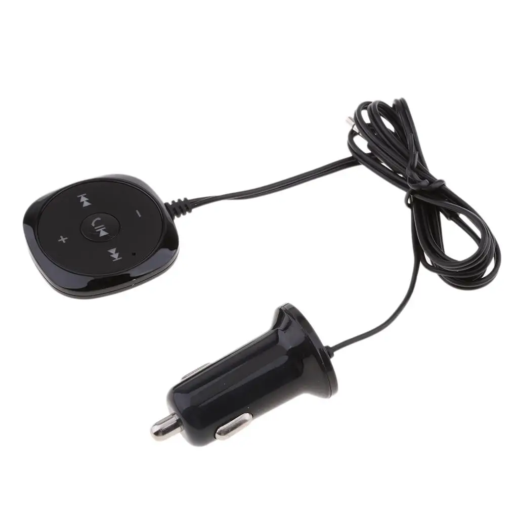 Bluetooth 3.0 Car Kit Hands-Free Wireless Receiver 2.1A USB Car Charger 3.5mm AUX Universal Most Car