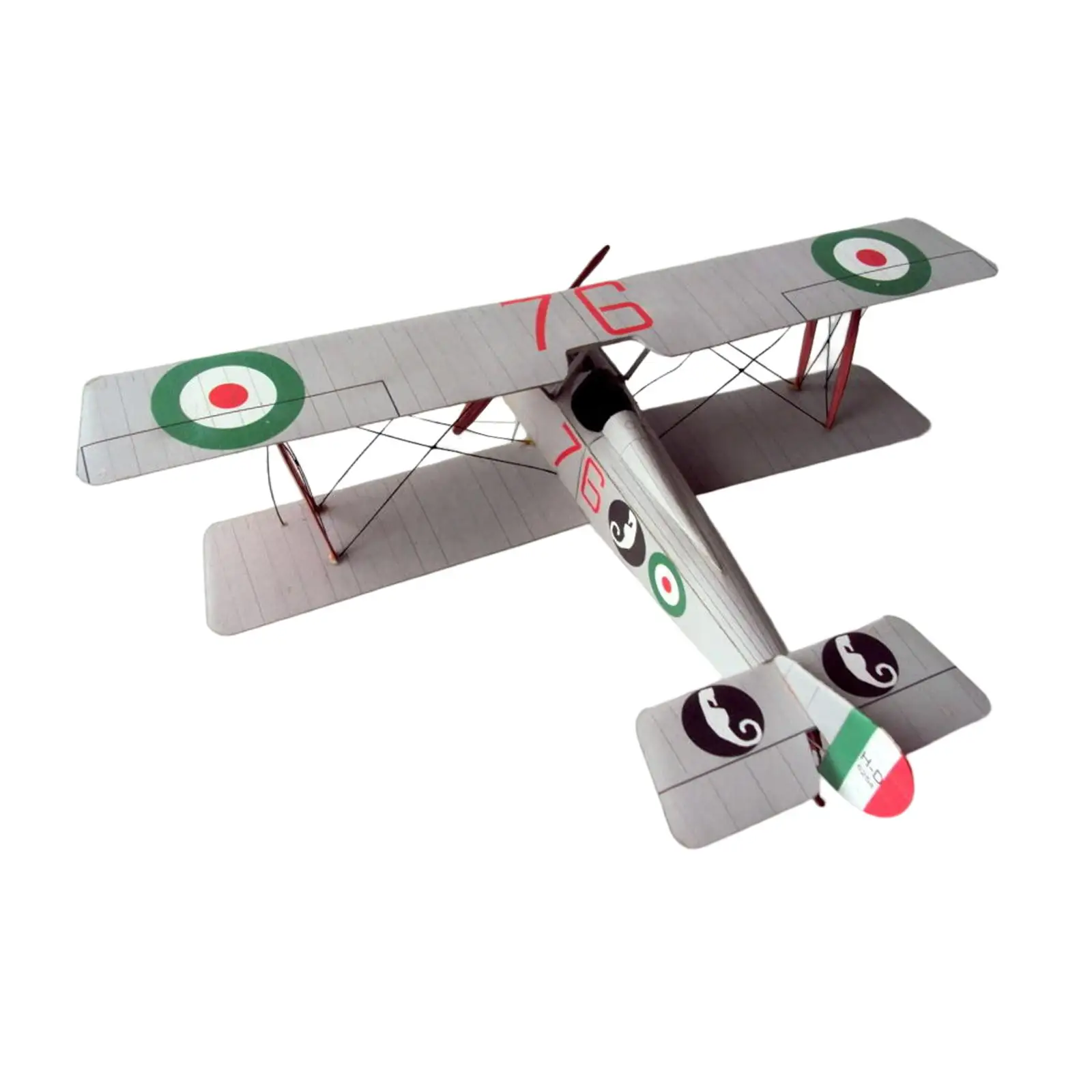 Biplane Fighter DIY Assemble Toys 3D Fighter Paper Model Kit for Kids Boys