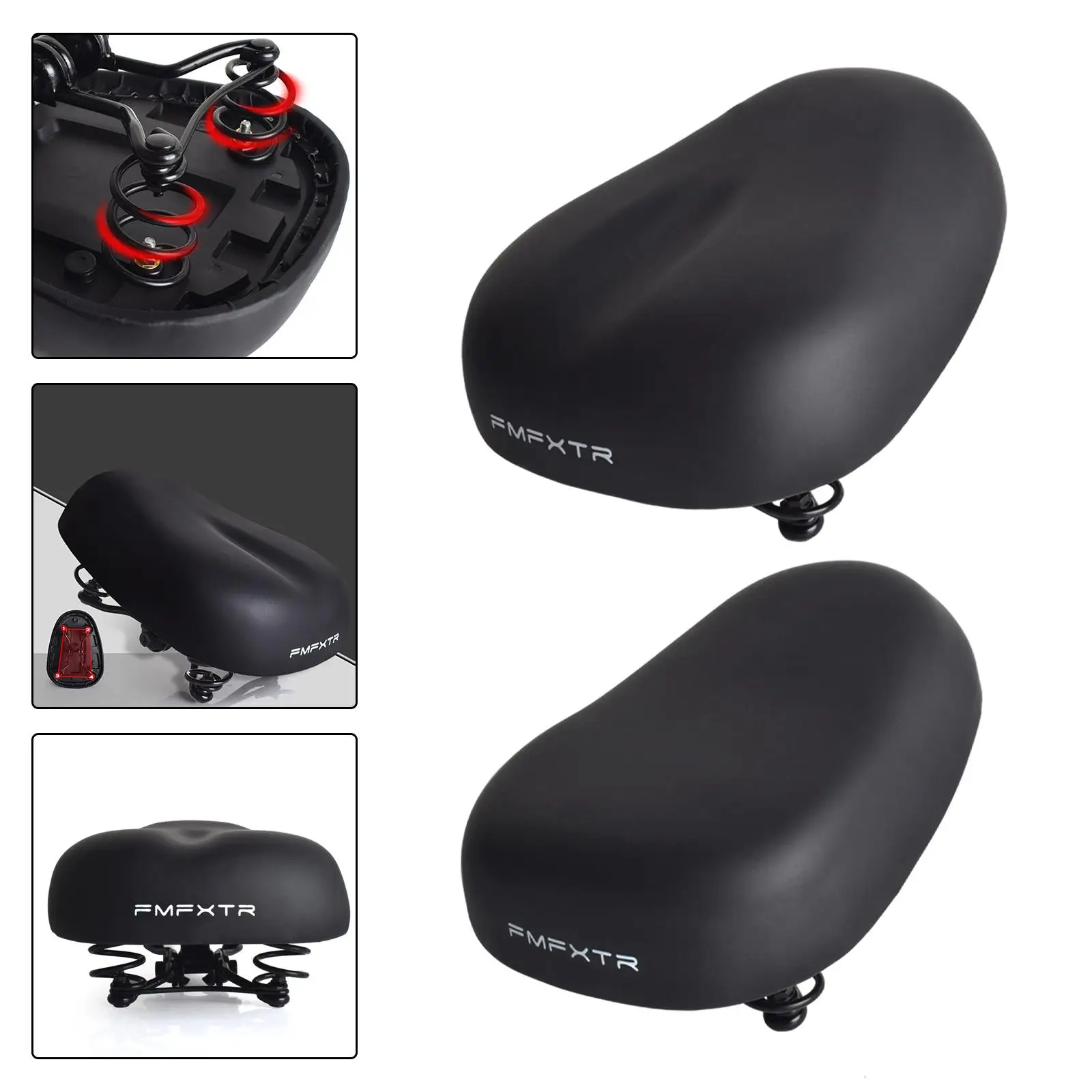 Thicken Electric Bicycle Saddle Seat Padded Comfortable Four-Spring Soft Pad