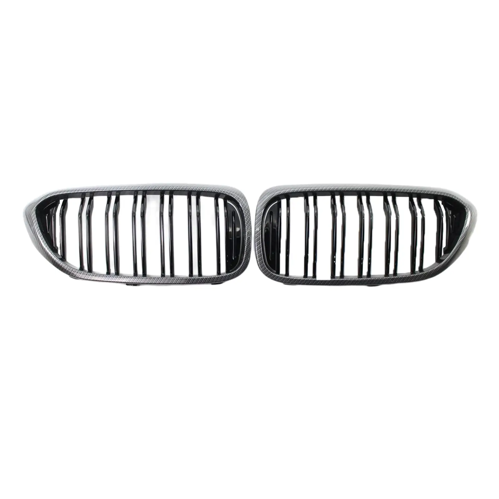 2x Front Kidney Grille Grill Dual Bar Bumper Grille for BMW 5 Series G30 G31 G38