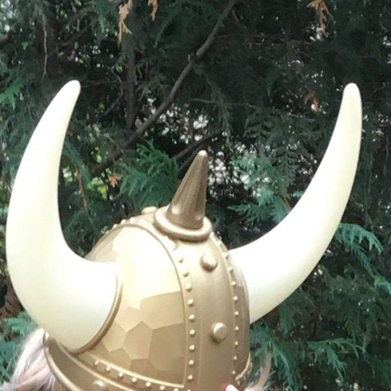 Erwachsener Wikinger helm mit Hörnern für Wikinger-Themen partys alter römischer Krieger hut für Halloween-Kostüm mittelalter liches Ankleiden – Detail 8