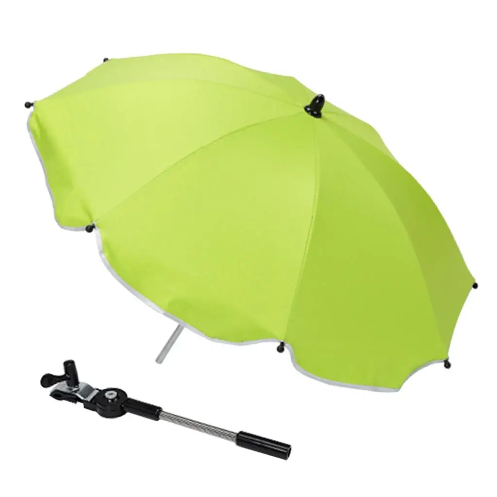 Baby Stroller Infant Pram Pushchair Sun Rain Proof Umbrella Shade 360 Swivel