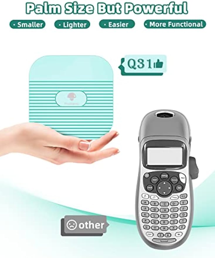 Phomemo Label Maker Machine, Portable Bluetooth Labeler,