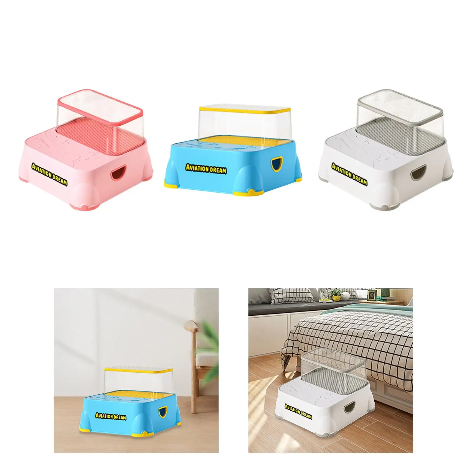 Double up Toddlers Step Stool Stable for Potty Two Step Stool for Stool Toilet Stool for Bedroom Bathroom