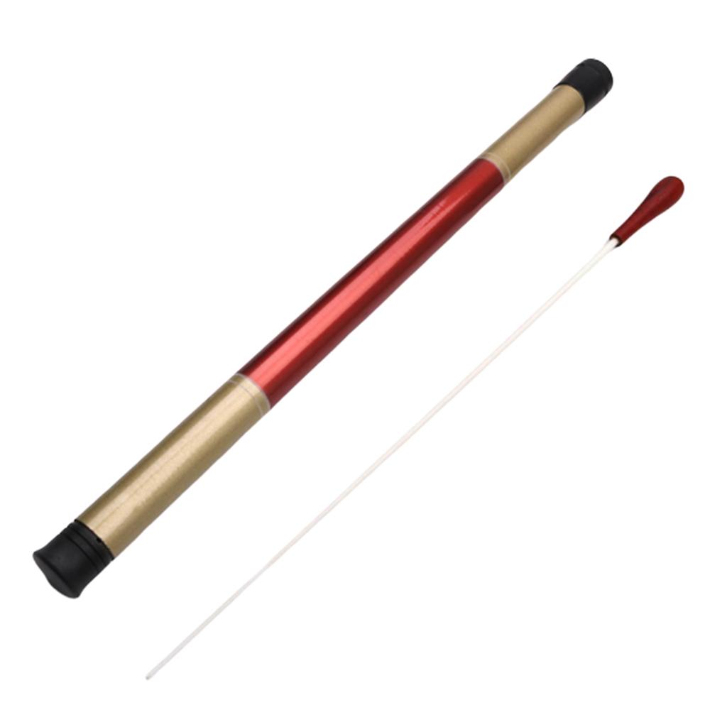 Music Orchestra Baton Red Handle Conductor Baton with Tube Sleeve