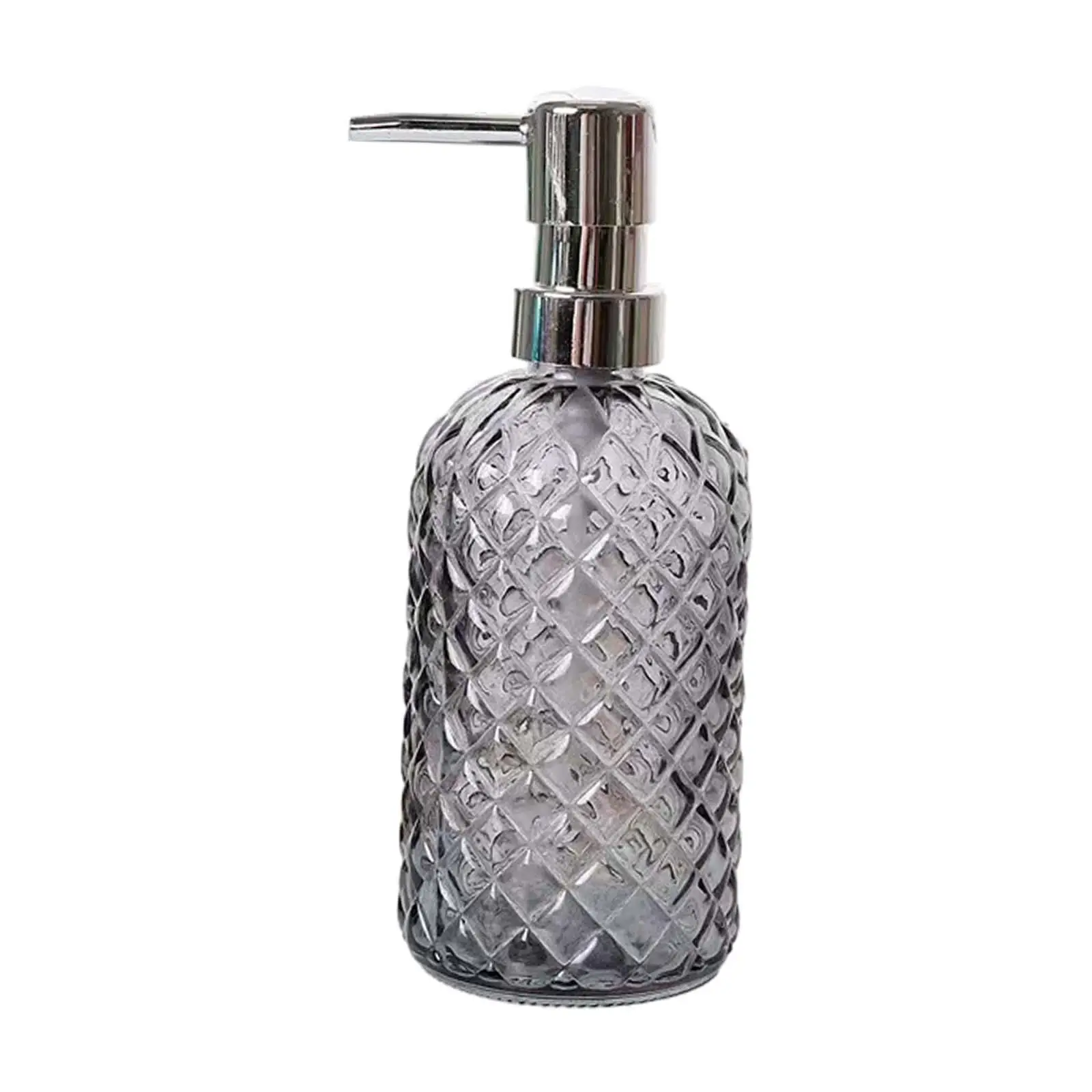 Glass Soap Dispenser 350ml/12 oz Stylish Leakproof Durable Body Wash Dispenser Empty for Kitchen Countertop Bathroom Hotel Home