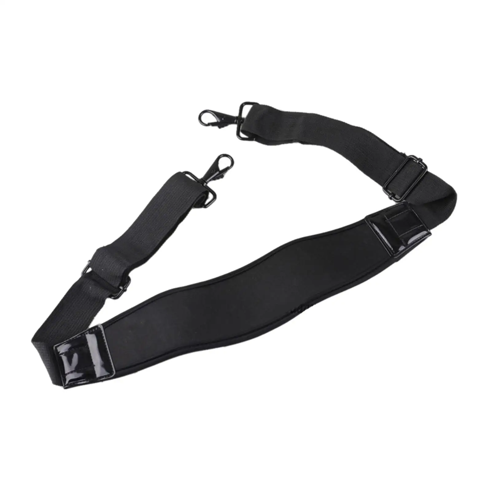 Shoulder Strap Belt Adjustable with Metal Hooks Soft Comfortable 52inch Black Thick Anti Slip for Camera Luggage Bag Laptop
