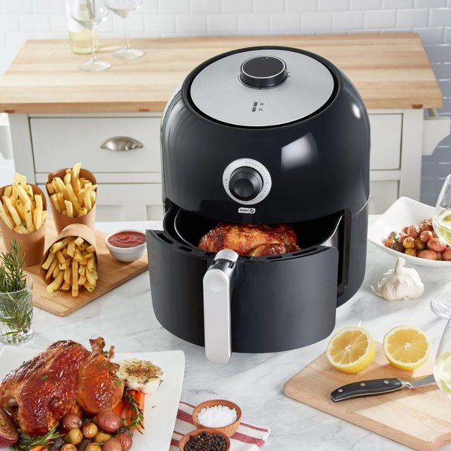 DUTRIEUX deep fryer electric cooking Smart 4-Qt Digital Air Fryer with  Guided Cooking, Easy Clean, Stainless Steel - AliExpress