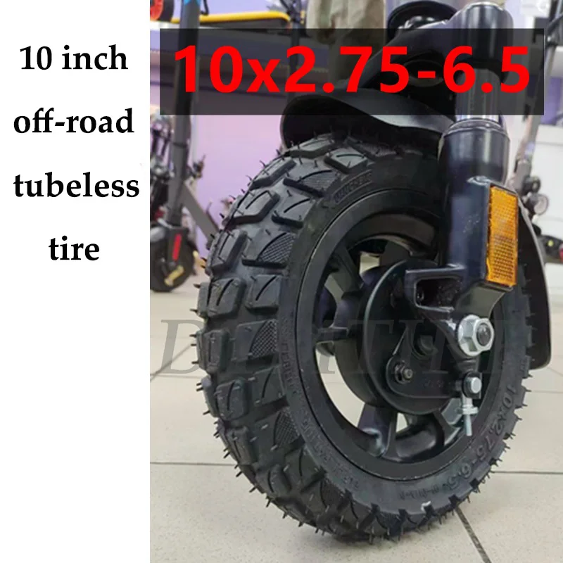 10 2,7-6,5 10 in en caoutchouc-vide pneus ceux sans chambre pneus pour trottinette électrique 