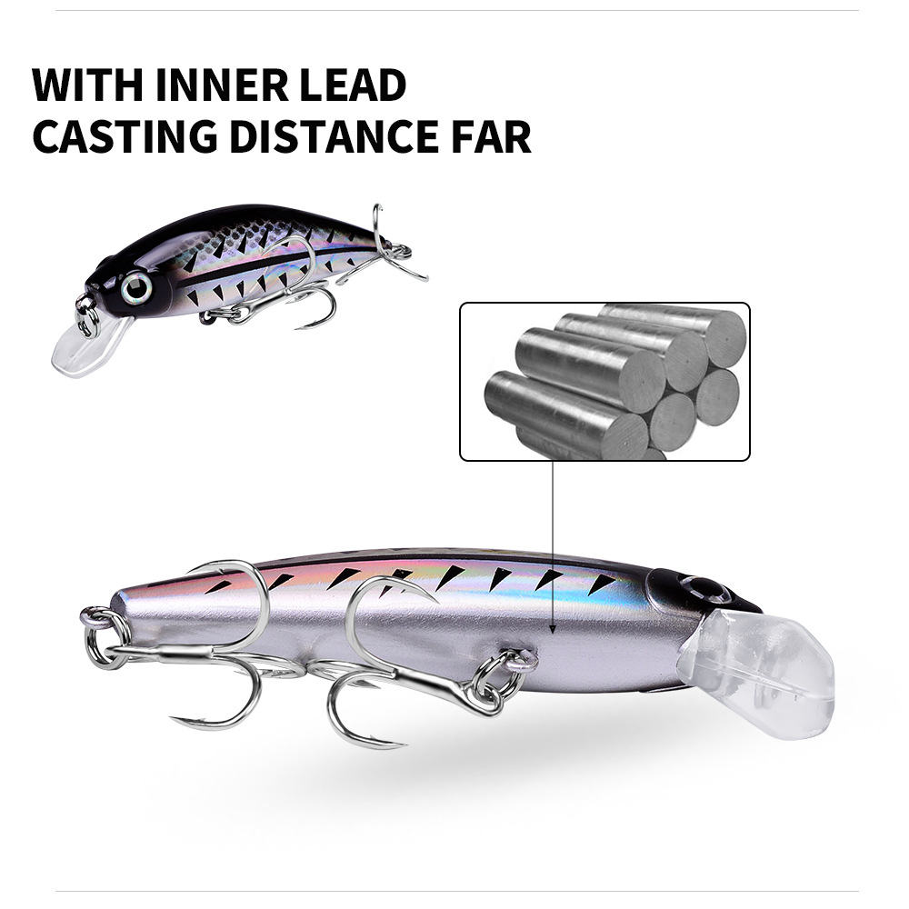 PRO BEROS 11 g 3 g langsam sinkender Minnow-Angelköder, 80 mm, künstlicher japanischer harter Köder, Bass, Hecht, Wobbler, Kurbelköder, Karpfenangeln – Detail 5
