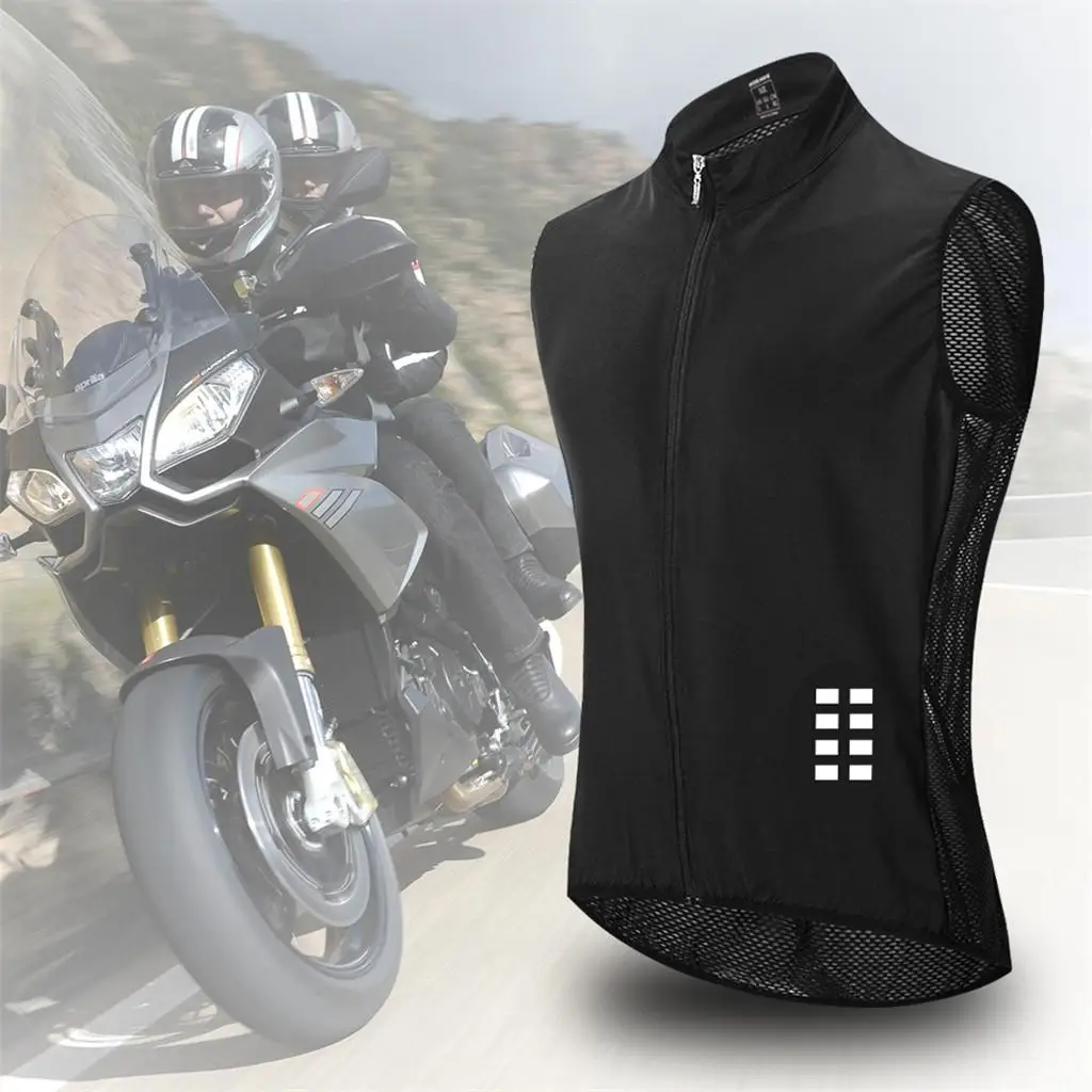 Men`s Cycling Motorcycle Windproof Sleeveless Jersey Waistcoat