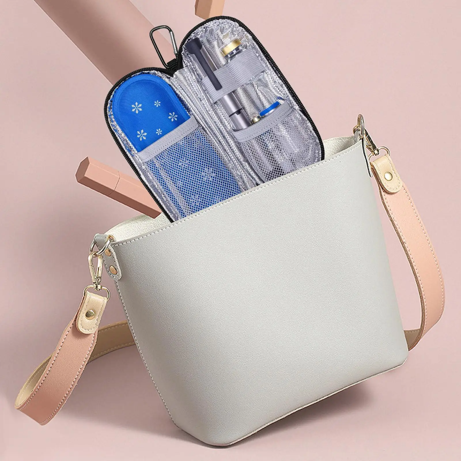 Cooler Travel Case Portable Aluminum Foil Insulation Lining Carrying Bag