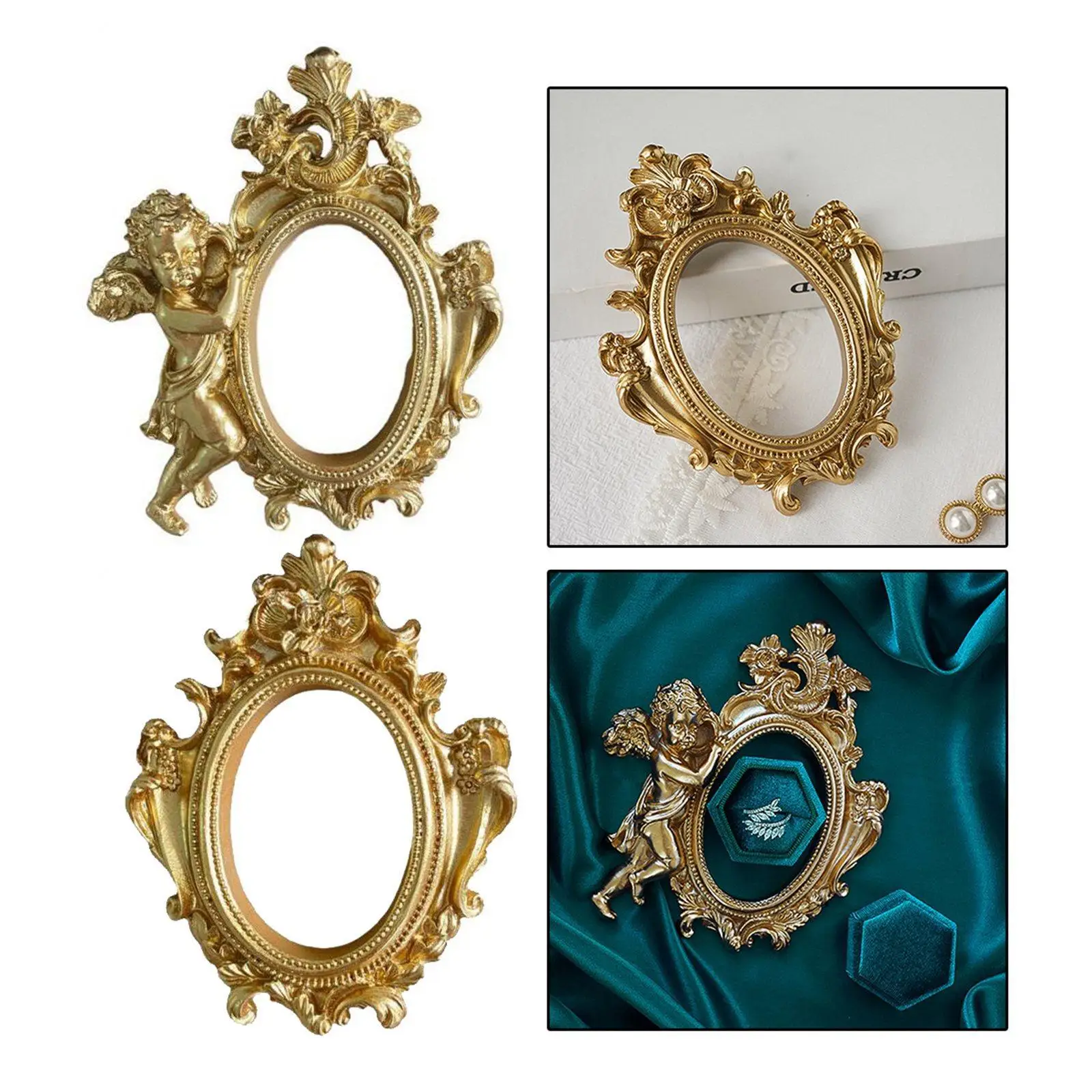 2pcs Ornate Photo  Ins Style Baroque Props  Home Decor Decoration