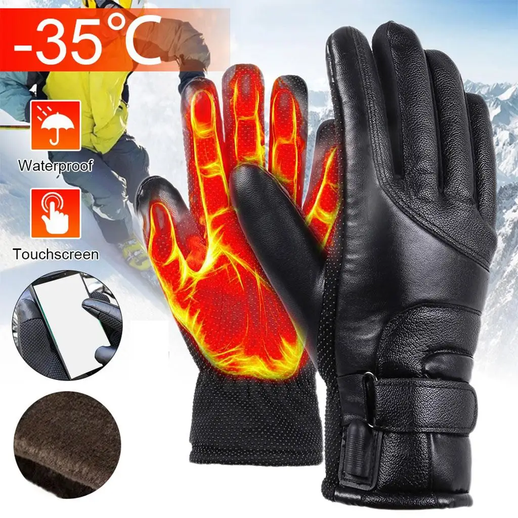 Men Women Winter Electric Heated Gloves Touchscreen USB Rechargeable Men Women