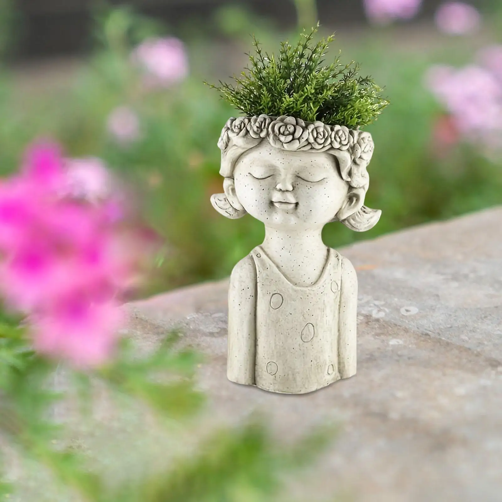Fairy Flower Pot Statue Collection Accessories Photo Prop Girl Figurine for Drawing Room Holiday Terrace Decoration Craft
