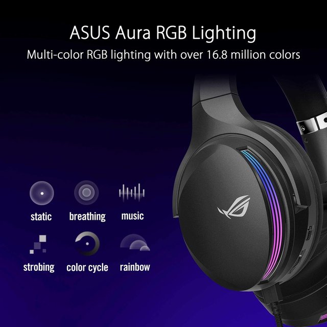 ASUS ROG Fusion II 500 300 RGB Gaming Headset Quad DAC - Deep BASS -  Immersive sound virtual 7.1 surround sound - AliExpress