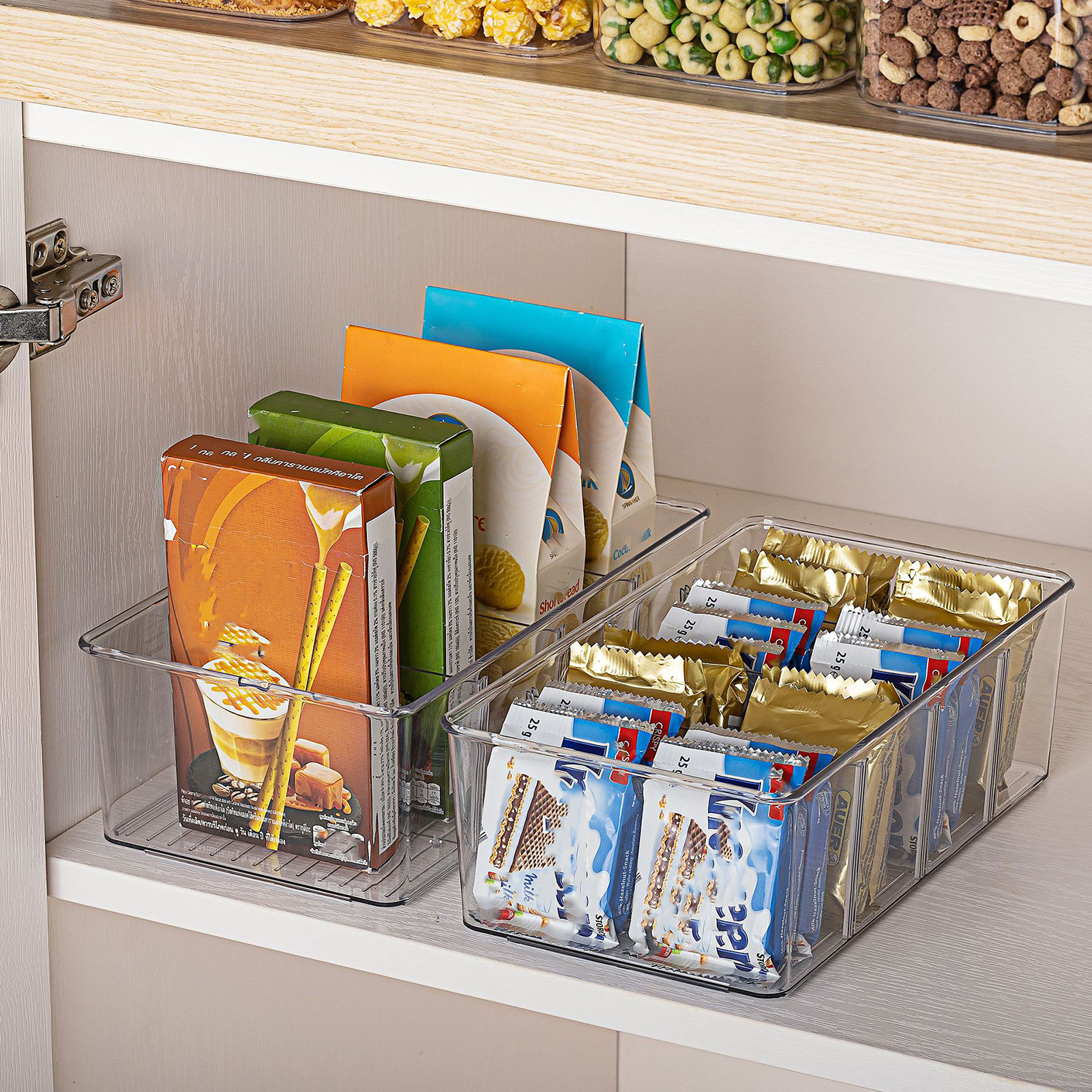 iDesign Clear Plastic Storage Organizer Bin with Handles for