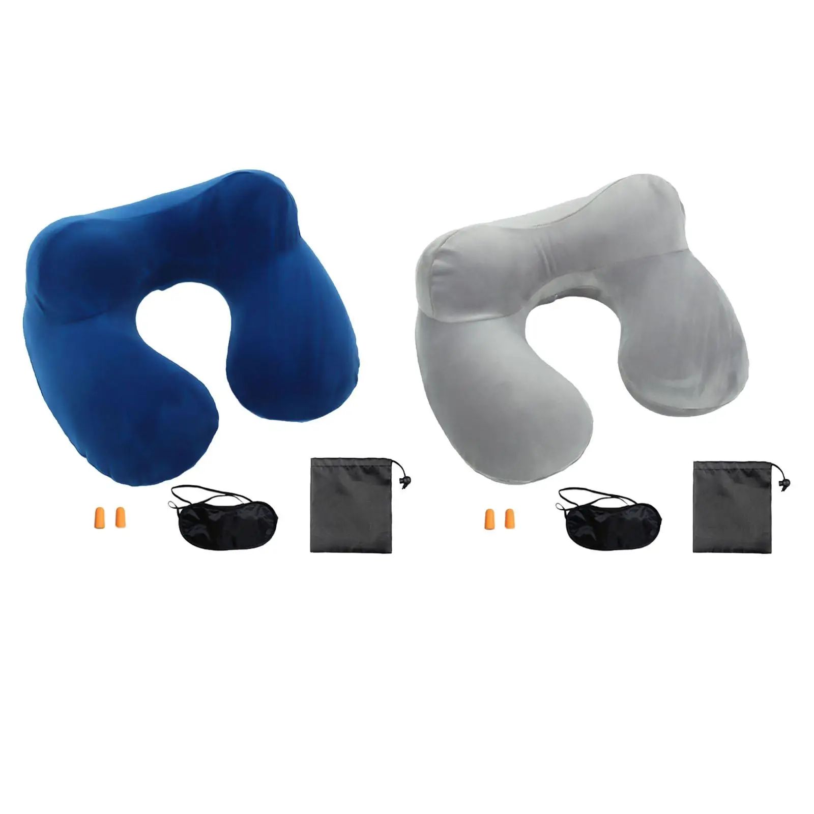 Travel Pillow Comfortable Soft U Shape Neck Pillow Inflatable Air Pillow for Home Office Hiking Outdoor Sports Camping Airplane