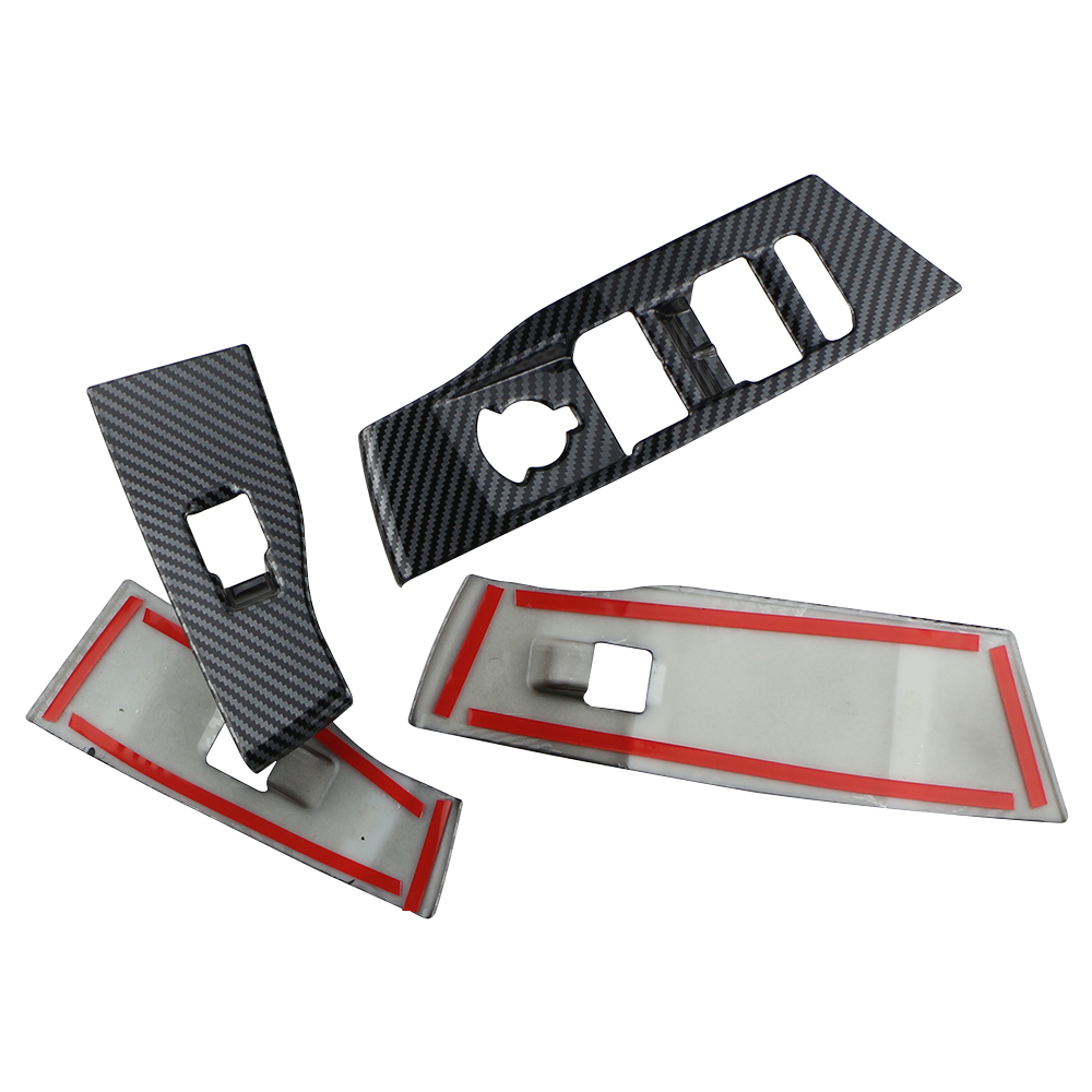 4-teiliges Set Autotür-Fensterheber-Abdeckungsaufkleber für Volkswagen VW T-Cross Tcross 2018 2019 2020 2021 2022 2023 LHD Zubehör – Detail 7