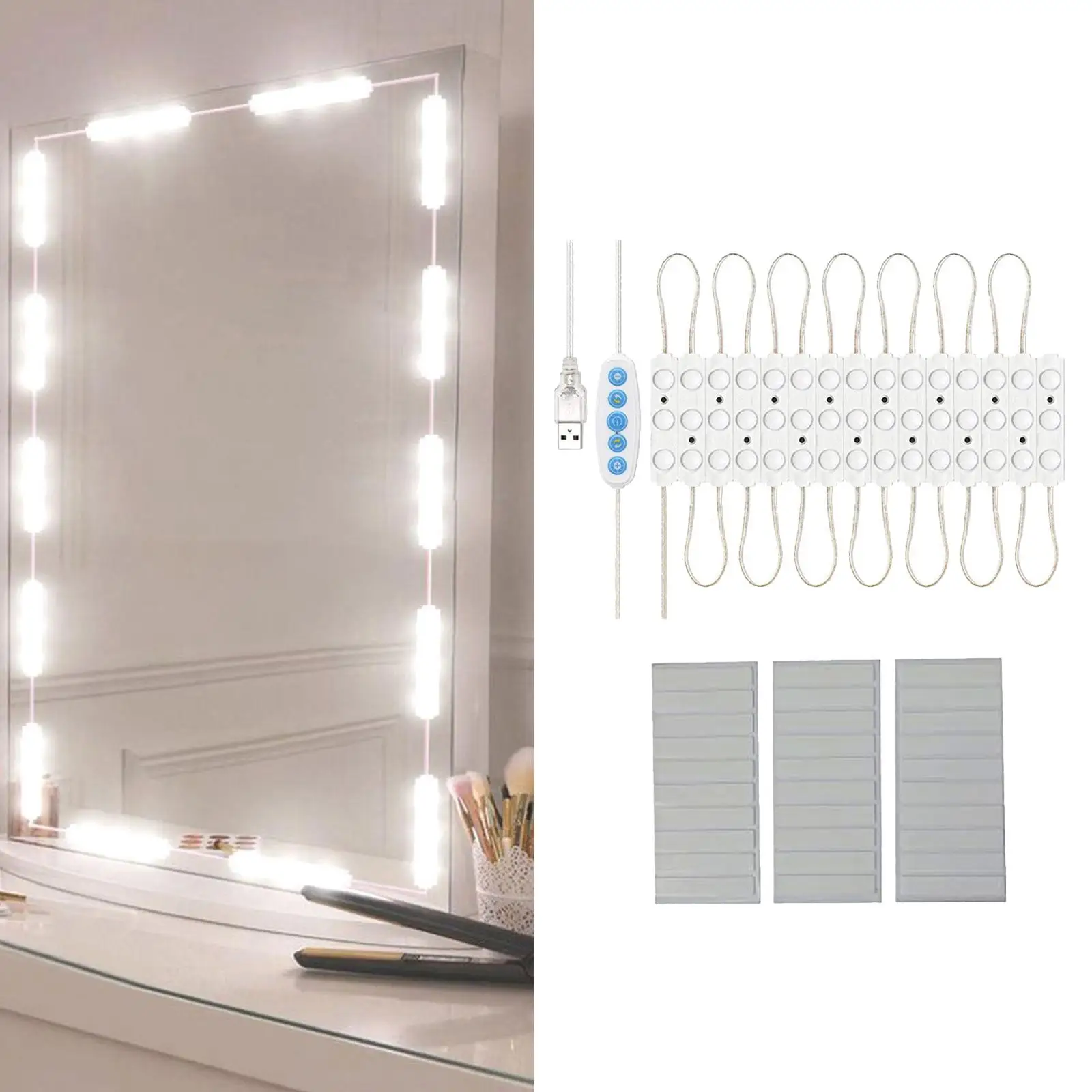200inch Makeup Mirror Light 5 Color Temperature Adjustment Modes Lighting Fixture Strip for Makeup Vanity Table Bedroom Indoor