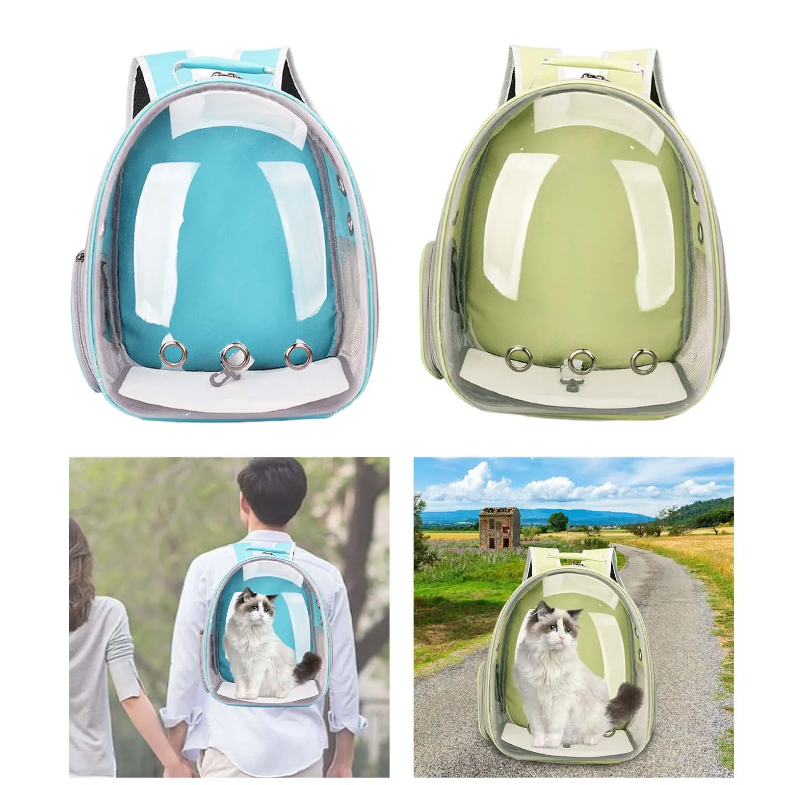 Cat Carrier Backpack Breathable Cage Comfortable Pet Travel Bag Small Dog Backpack Carrier for Hiking Camping Outdoor Use Travel