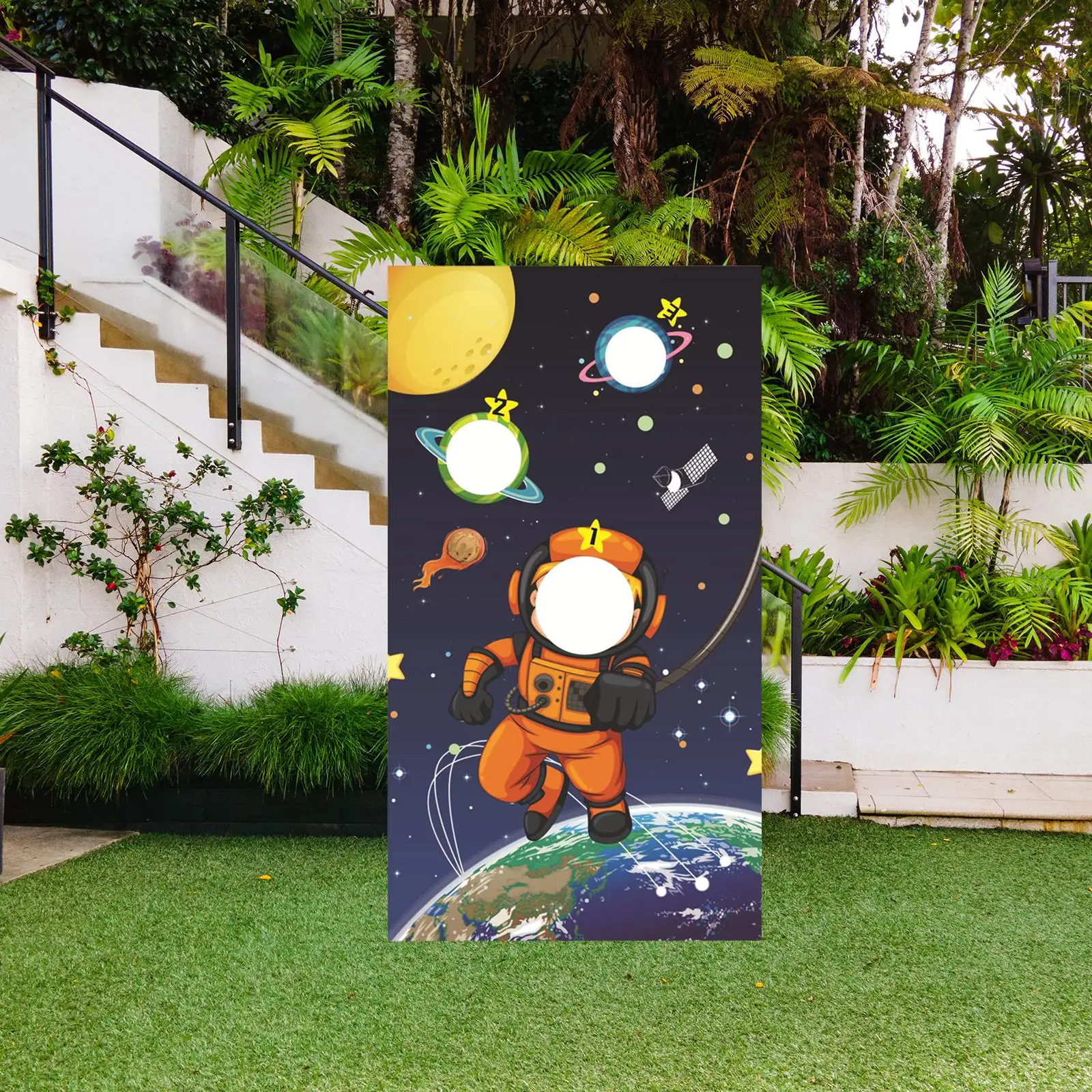 Astronaut Themed Throwing Game Banner for Decoration Indoor Outdoor Children