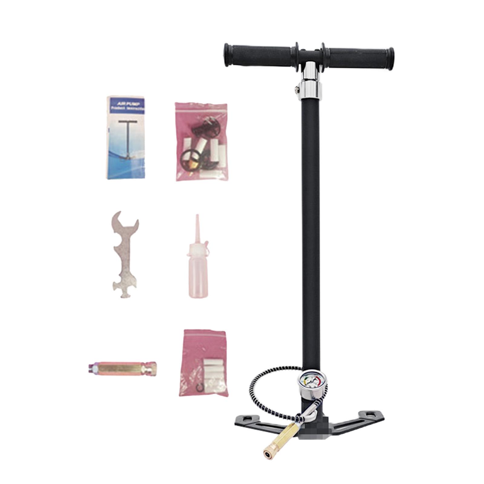 Portable High Pressure Shock Pump Aluminum Alloy Digital Gauge T-Handle Design Air Compressor Adapter 1pcs Pcp Mini