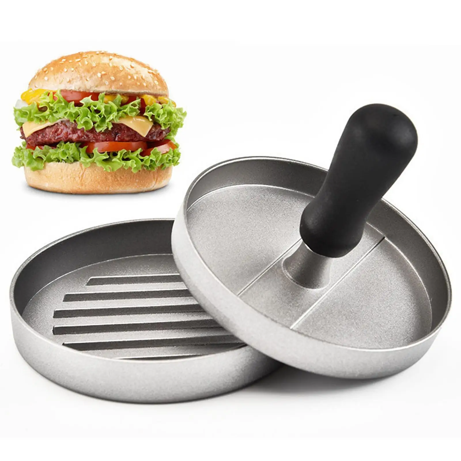 Aluminum Burger Press High Quality Non for Hamburger Meat Barbecue BBQ