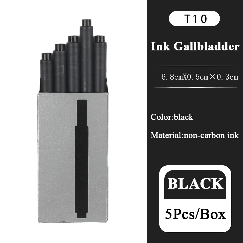 Schwarze t10 Einweg-Füll federhalter tinte 5 teile/schachtel für Lingmei-Stift ohne Kohlenstoff ersetzen Nachfüll-Drops hipping – Detail 1
