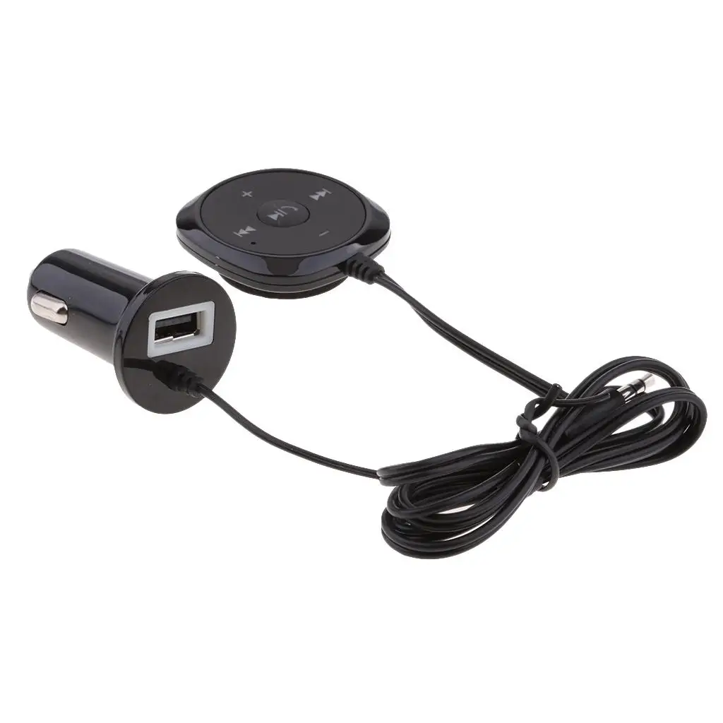   3.0  Hands-  Receiver USB Car Charger 3.5mm AUX input Port Backlight