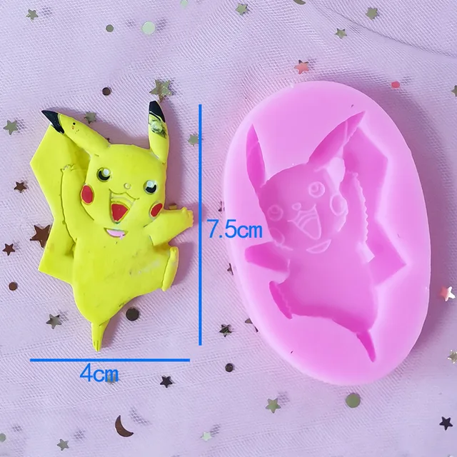 Acheter Dessin animé Pokemon Pikachu Sugar Castle 4 pièces moule créatif en  Silicone moule froid