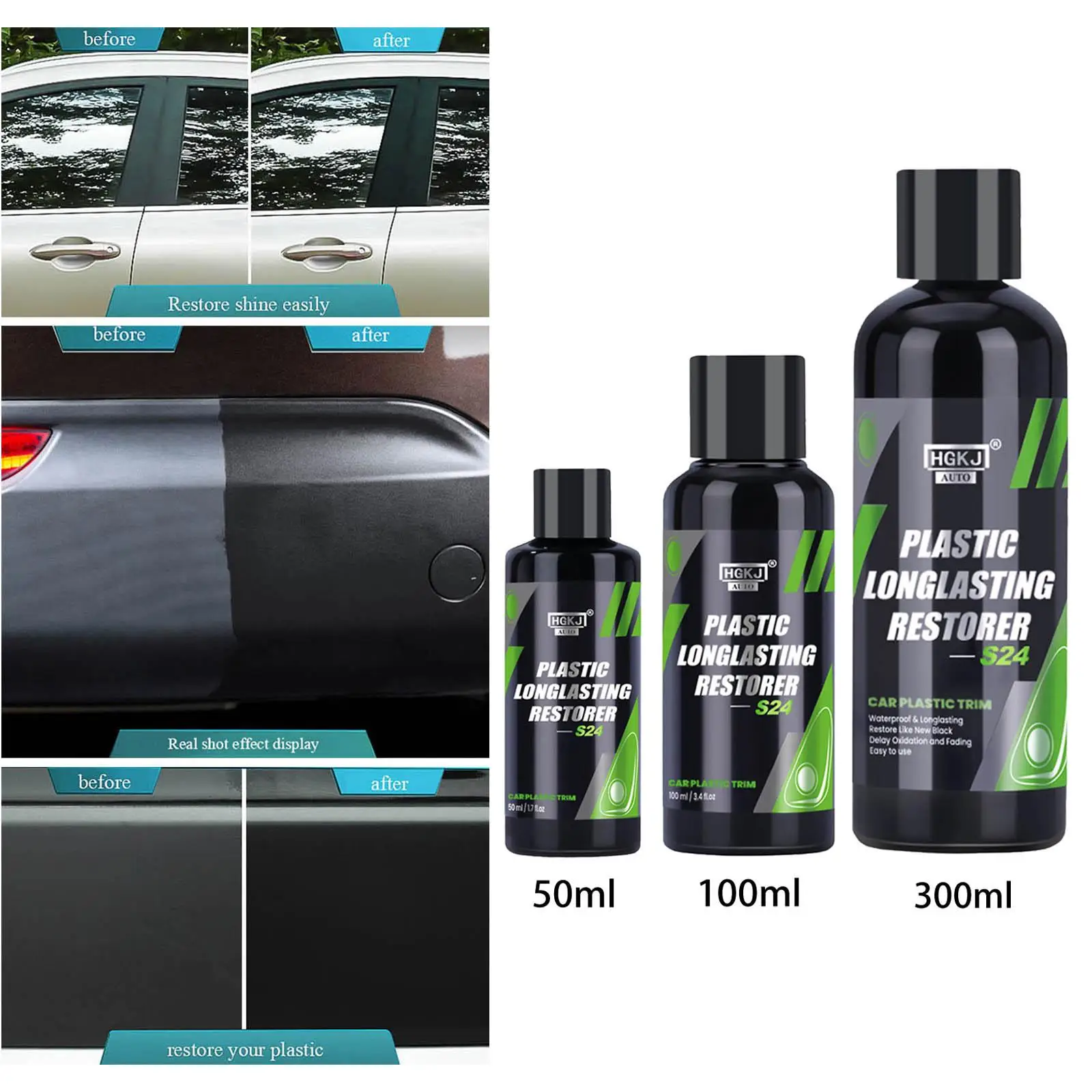 Plastic Restorer Car Interior Trim Wax Instrument Liquid Coating Fit for Plastic Parts Door Frames Tires Refurbishment Paste