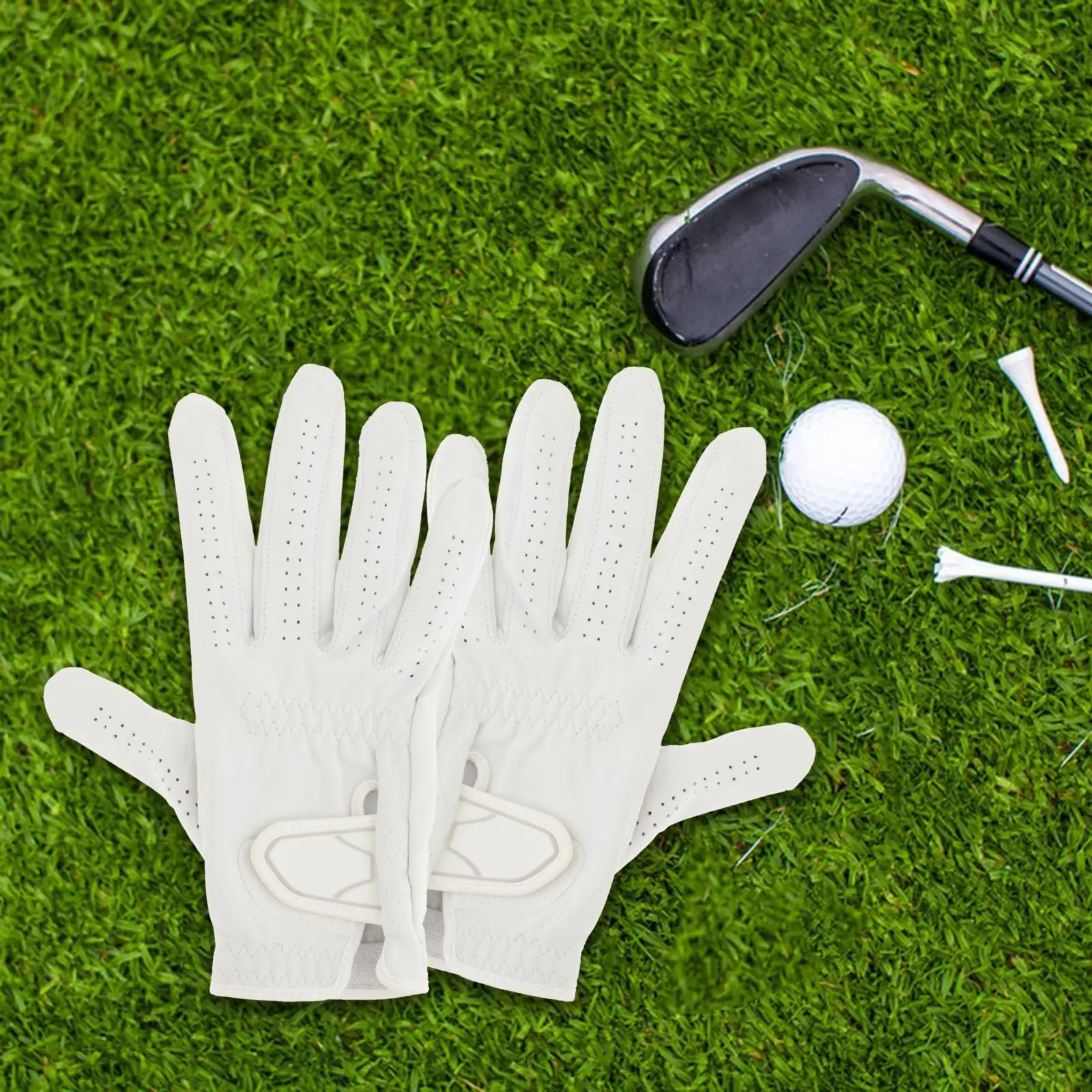 Golf Glove Left Hand Anti Slip Golfer Gloves Comfortable Breathable Wear Resistant PU Leather Sport Gloves Golf Accessories