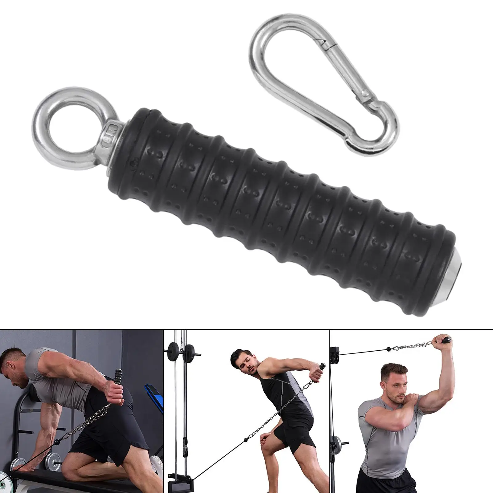 Handles Exercise Handle Grips Pull up Cable Machine Attachment Pull Down Resistance Tube Cable Crossover