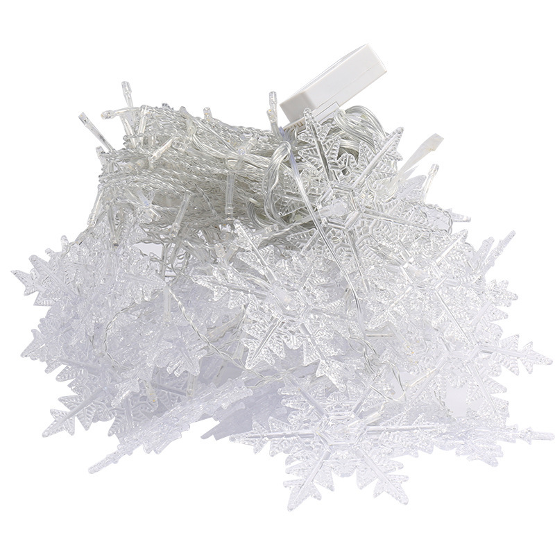 3.2M Christmas Snowflakes LED String Lights Flashing Fairy Curtain Lights Waterproof For Holiday Party Wedding Xmas Decoration