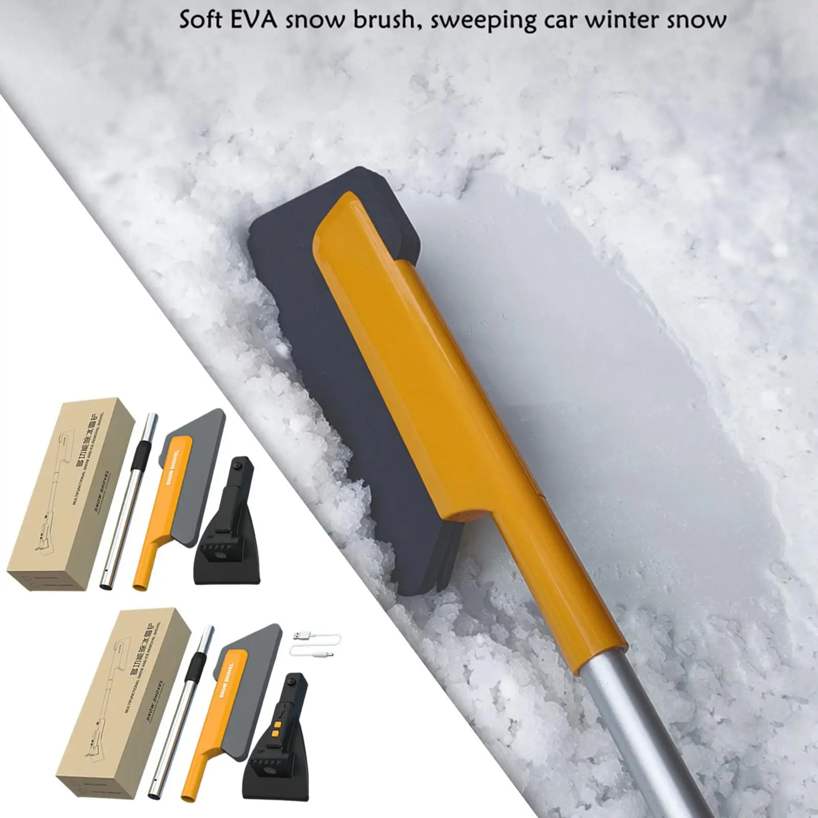 Portable Scraper Windscreen SUV Snow Brush Shovel Winter